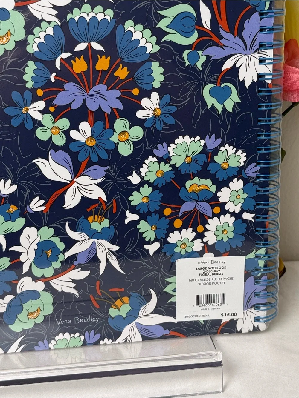 NWT Vera Bradley Floral Bursts Large Notebook New
